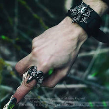 Load image into Gallery viewer, Alchemy Gothic Baphomet Black Wriststrap.