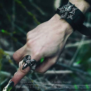Alchemy Gothic Baphomet Black Wriststrap.