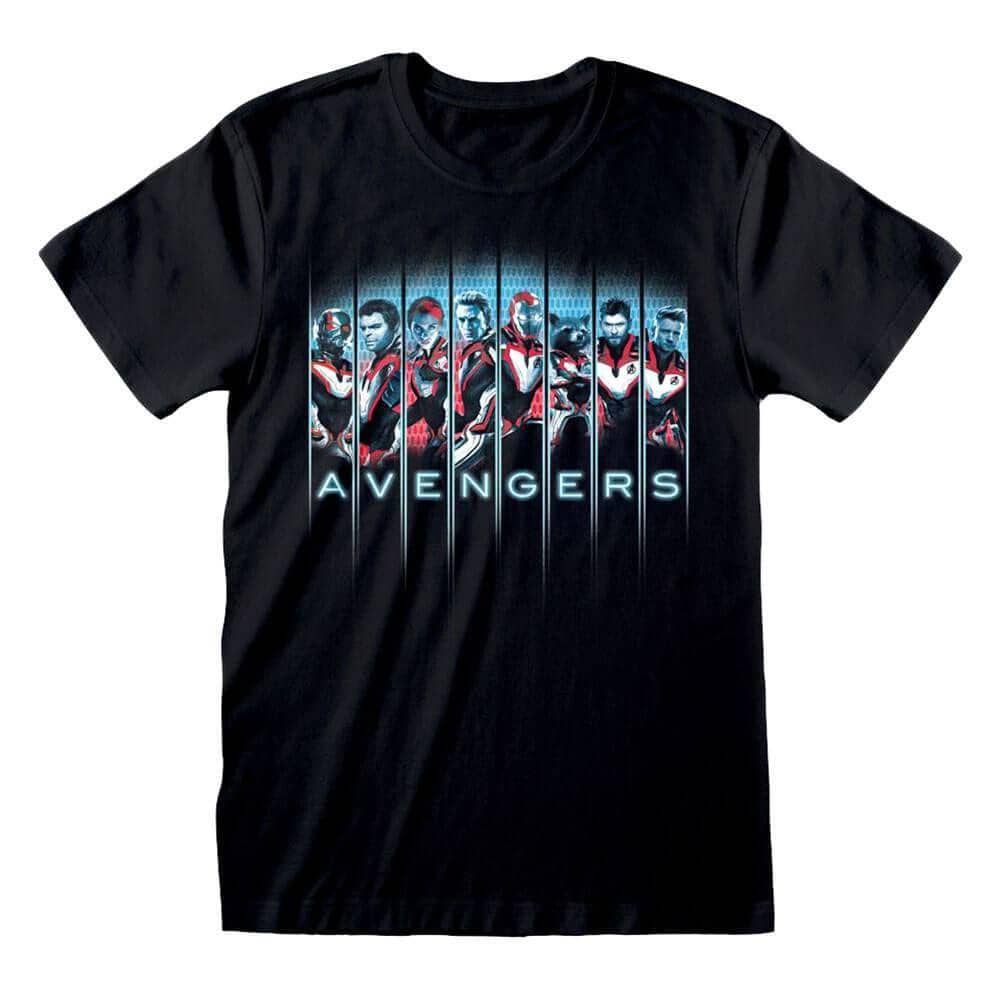 Avengers Endgame Line-up Black T-Shirt.