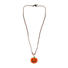 Load image into Gallery viewer, Halloween Wooden Pumpkin Pendant Necklace - Chosen at Random.