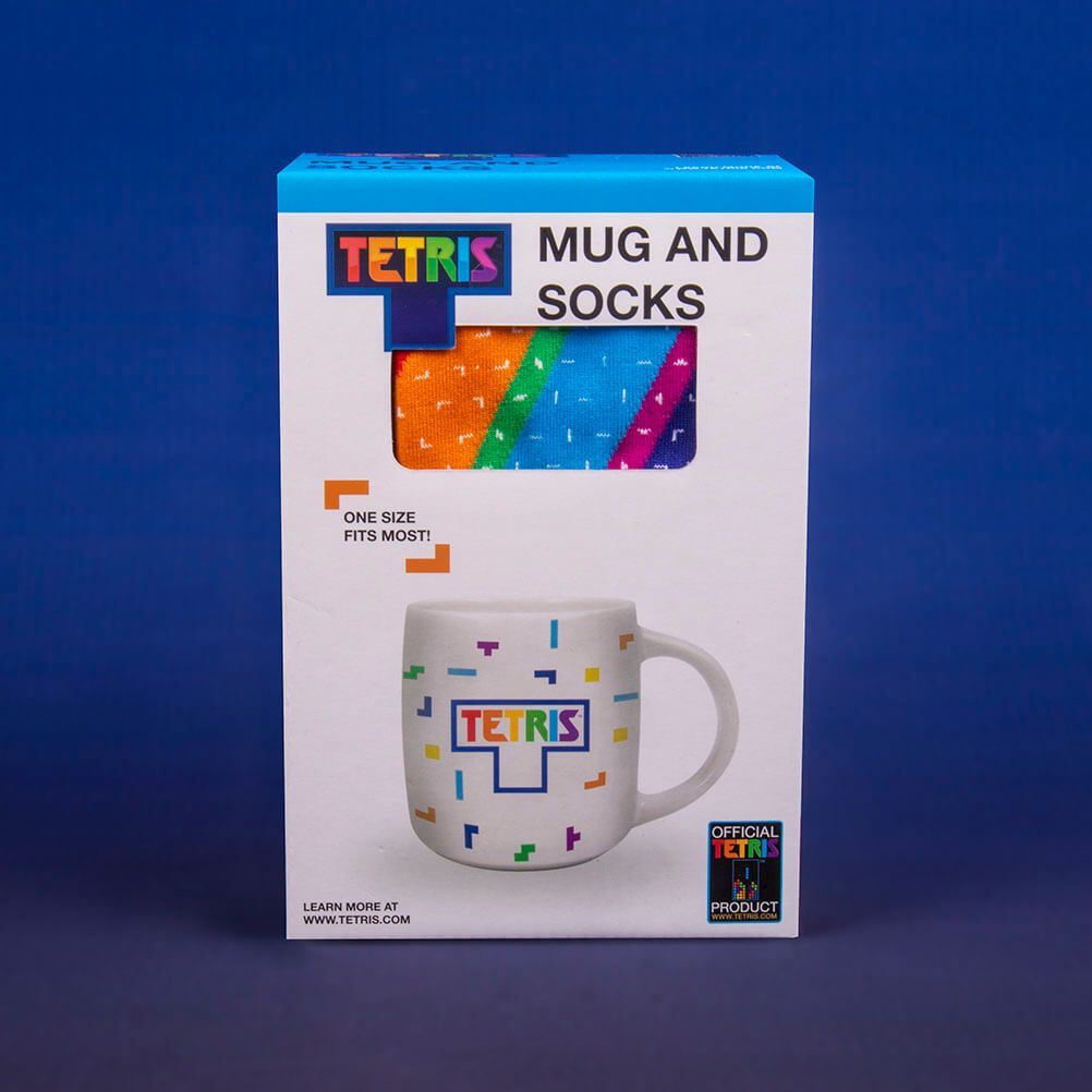 Tetris Mug and Socks Gift Set.