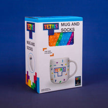 Load image into Gallery viewer, Tetris Mug and Socks Gift Set.