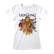 Load image into Gallery viewer, Women&#39;s Lion King Original Characters Group White Fitted T-Shirt