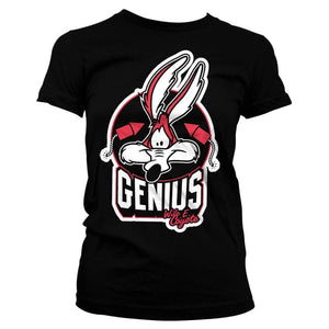 Women's Looney Tunes Wile E. Coyote Genius Fitted T-Shirt.