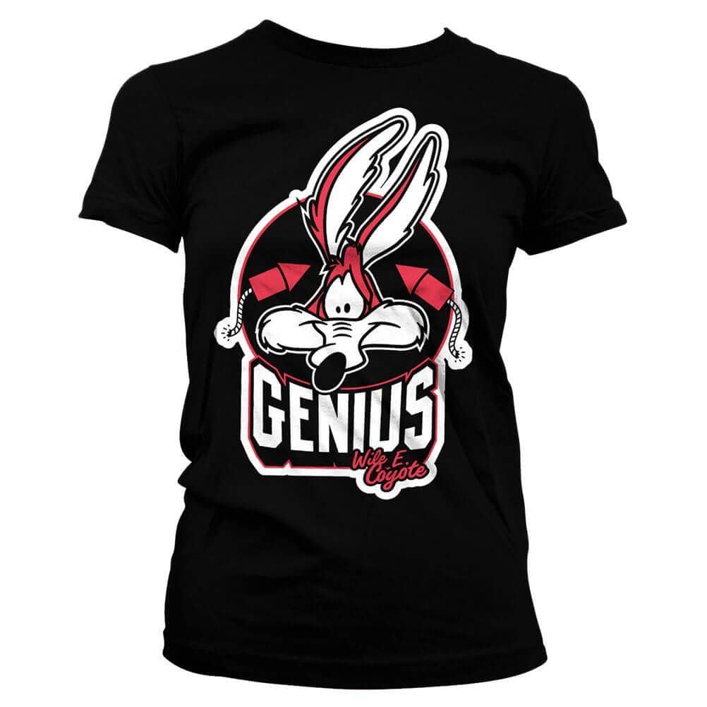 Women's Looney Tunes Wile E. Coyote Genius Fitted T-Shirt.