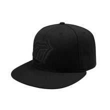 Load image into Gallery viewer, The Rolling Stones Embroidered Logo Black Snapback Cap.