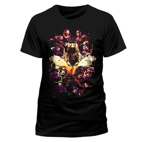 Men's Avengers Endgame Movie Splatter Black T-Shirt