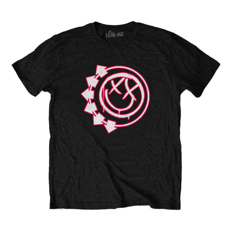 Men's Blink-182 Six Arrow Smiley Crew Neck T-Shirt.