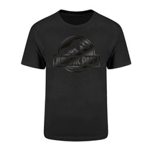 Load image into Gallery viewer, Jurassic Park Foil Logo Black Crew Neck T-Shirt