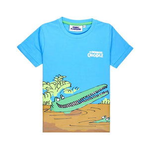 Children's Roald Dahl The Enormous Crocodile Blue T-Shirt.