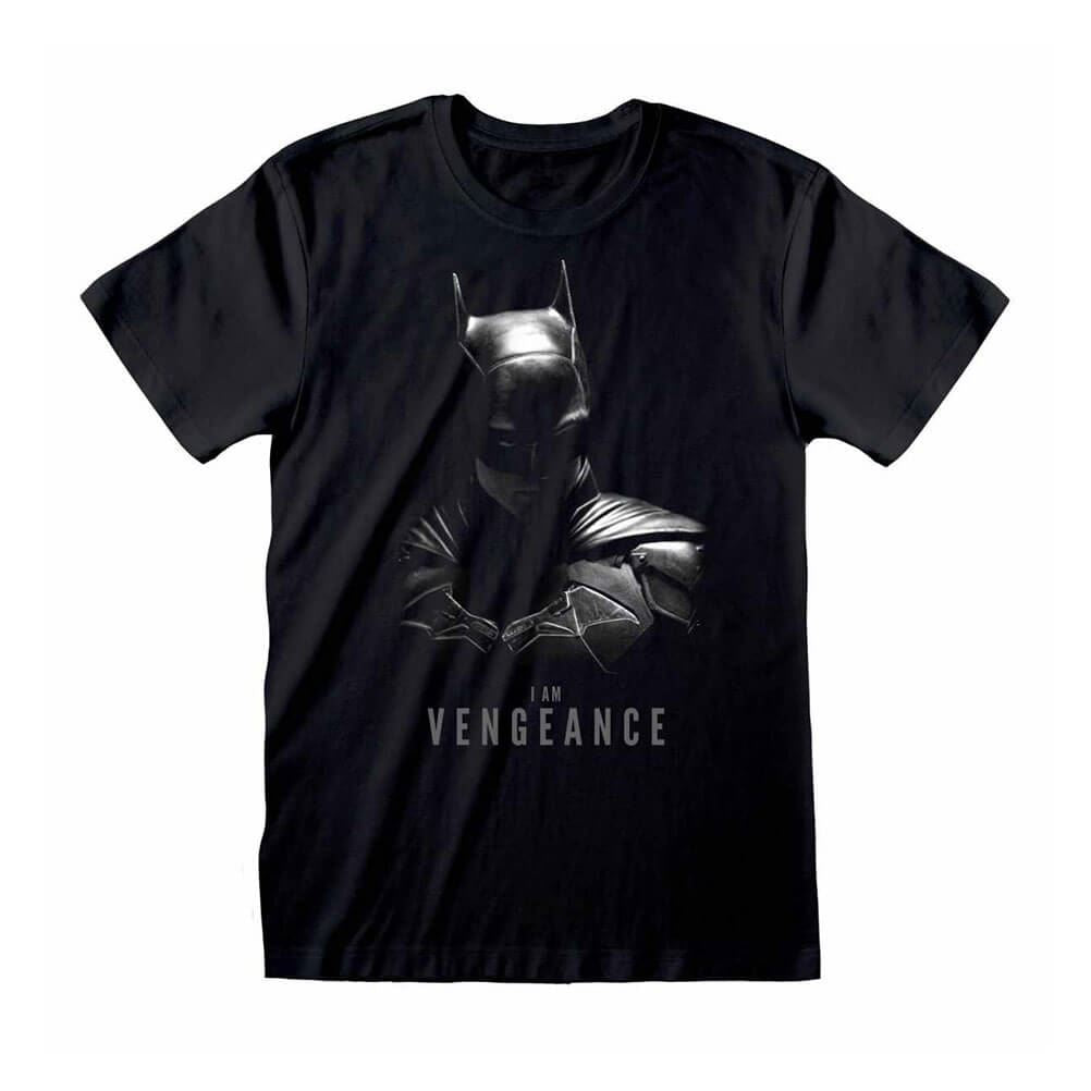 DC Comics The Batman 'I am Vengeance' Black Crew Neck T-Shirt.