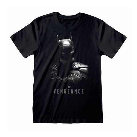 DC Comics The Batman 'I am Vengeance' Black Crew Neck T-Shirt.