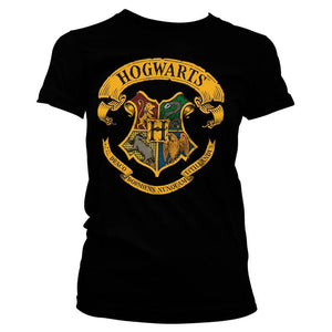 Women's Harry Potter Hogwarts House Crests Fitted T-Shirt.