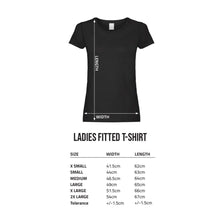Load image into Gallery viewer, Women&#39;s AC/DC T-Shirt Size Guide