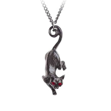 Load image into Gallery viewer, Alchemy Gothic Cat Sith Pewter Pendant Necklace.