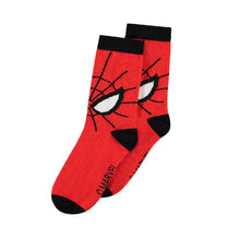 Load image into Gallery viewer, Marvel Comics Spider-Man Face Crew Socks.