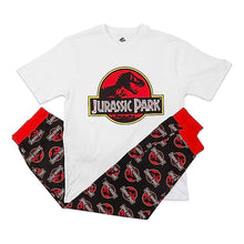 Load image into Gallery viewer, Men&#39;s Jurassic Park Logo Cuffed Pyjama Set