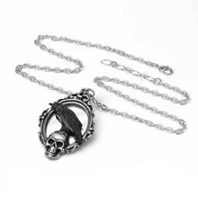 Load image into Gallery viewer, Alchemy Gothic Reflections Of Poe Pewter Pendant.