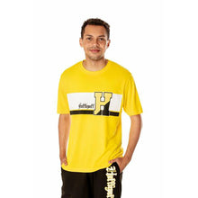Load image into Gallery viewer, Harry Potter Hufflepuff Track &amp; Field Yellow Crew Neck T-Shirt