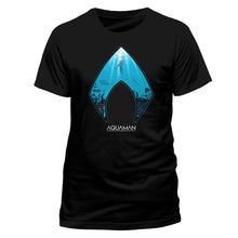 Load image into Gallery viewer, Men&#39;s Aquaman Movie and Symbol Black T-Shirt