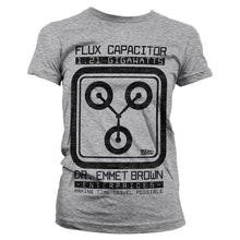 Load image into Gallery viewer, Women&#39;s Back to the Future Flux Capacitor Light Grey T-Shirt.