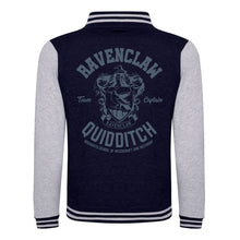 Load image into Gallery viewer, Harry Potter Ravenclaw Quidditch Navy Varsity Jacket.
