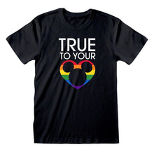 Load image into Gallery viewer, Disney Rainbow True To Your Heart Crew Neck T-Shirt.