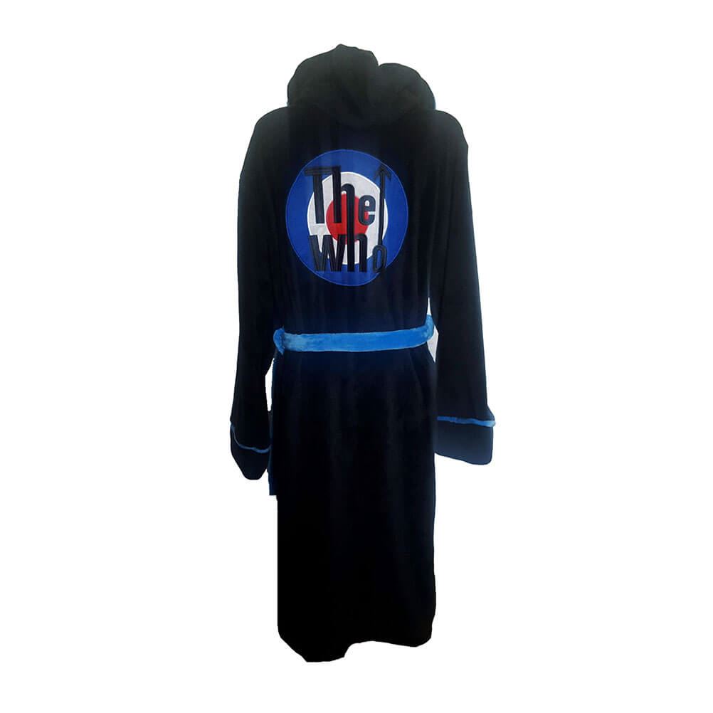 The Who Target Logo Black Adult Fleece Dressing Gown.