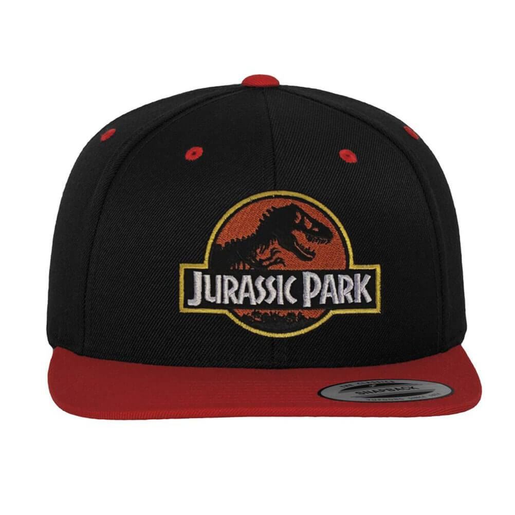Jurassic Park Embroidered Logo Snapback Cap.