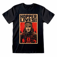Load image into Gallery viewer, Unisex Stranger Things Hopper Lives Black Crew Neck T-Shirt