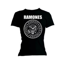 Load image into Gallery viewer, Women&#39;s Ramones Presidential Seal Black T-Shirt.