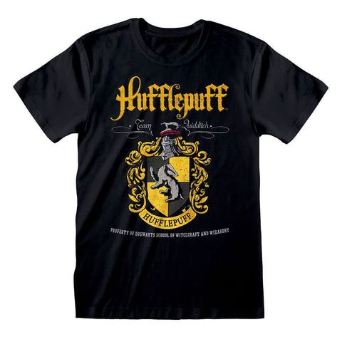Harry Potter Hufflepuff Crest Black T-Shirt.