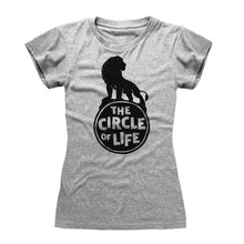 Load image into Gallery viewer, Women&#39;s The Lion King The Circle of Life Grey T-Shirt