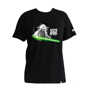Men's Star Wars Yoda 'Judge Me By My Size do You?' Black T-Shirt.