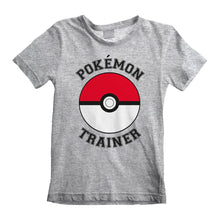 Load image into Gallery viewer, Children&#39;s Pokemon Trainer Grey T-Shirt.