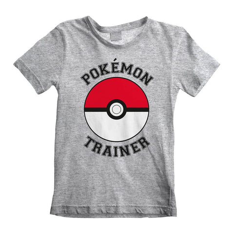 Children's Pokemon Trainer Grey T-Shirt.
