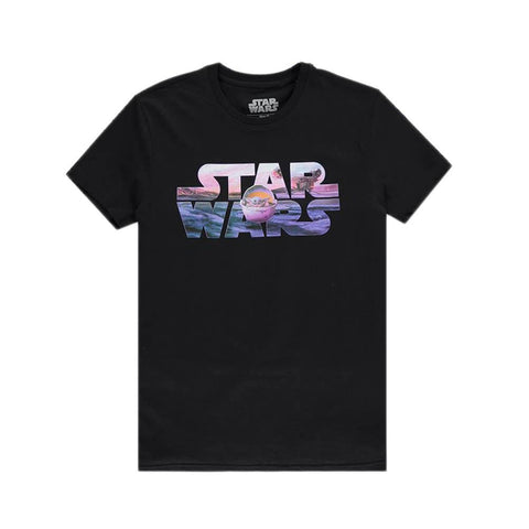 Men's Star Wars The Mandalorian The Child Logo T-Shirt.