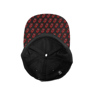 The Rolling Stones Embroidered Logo Black Snapback Cap.