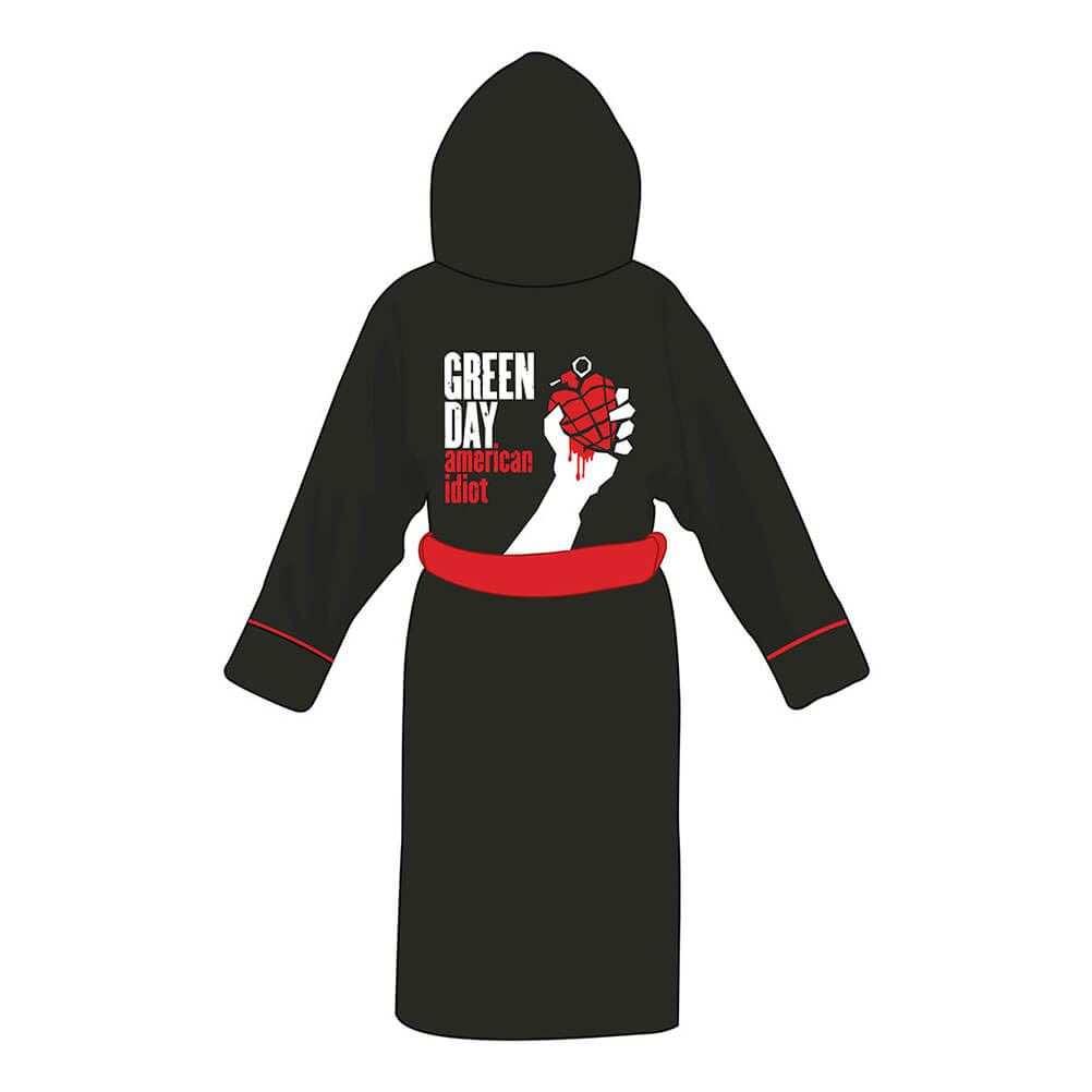 Green Day American Idiot Black Adult Fleece Dressing Gown.