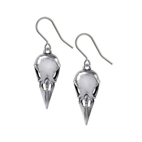 A Pair of Alchemy Gothic Coeur Crane Drop Earrings