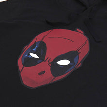Load image into Gallery viewer, Marvel Deadpool Face Black Hooded Sweatshirt.