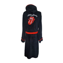 Load image into Gallery viewer, The Rolling Stones Classic Tongue Black Adult Fleece Dressing Gown.