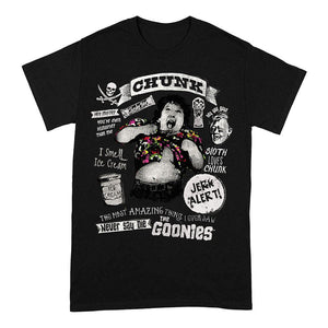 The Goonies Chunk Truffle Shuffle Black Crew Neck T-Shirt.