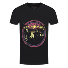 Load image into Gallery viewer, Men&#39;s Def Leppard Vintage Circle Black Crew Neck T-Shirt.