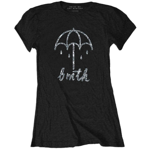 Women's Bring Me the Horizon Umbrella Black T-Shirt.