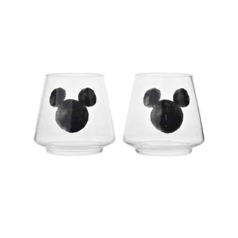 Disney Mickey Mouse Glass Tealight Holders (Set of 2)
