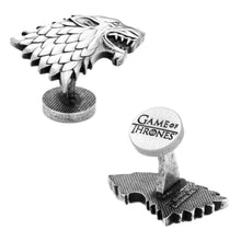 Load image into Gallery viewer, Game of Thrones Stark Sigil Cufflinks.