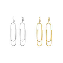 Load image into Gallery viewer, Maxi Paperclip Drop Earrings.