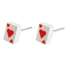 Load image into Gallery viewer, Playing Card Stud Earrings.