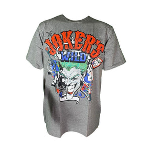 DC Comics The Joker 'Joker's Wild' Grey Crew Neck T-Shirt.
